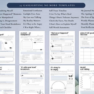 PLR Gaslighting No More Journal for Commercial Use, Printable and Editable Template, Emotional Recovery, Emotional Manipulation