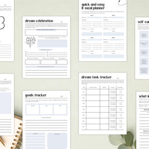 PLR Dream Bigger Planner for Commercial Use, Printable and Editable Template, Dream Life Planner, Goal Planner, Vision Planner