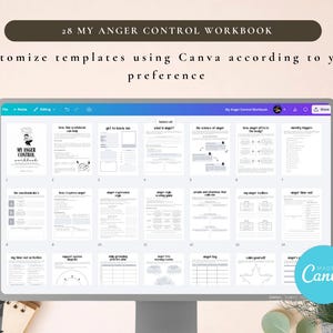 PLR Mein Arbeitsbuch zur Anagerkontrolle für kommerzielle Nutzung, druckbare und in Canva bearbeitbare Vorlage, Arbeitsbuch zum Anger-management, Wuttherapie Bild 6