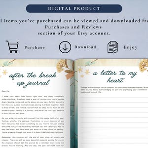 PLR After the Break Up Journal for Commercial Use, Printable and Editable Template, Healing Journal, Break Up Worksheet image 4