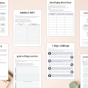 PLR Stop Overthinking Workbook, Printable and Editable Template, Commercial Use, Mindfulness Journal, Self-Care Journal, Anxiety image 7