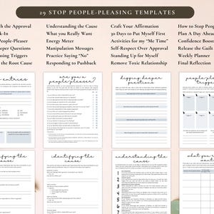 PLR Stop People-Pleasing Workbook for Commercial Use, Printable and Editable Template, Set Boundaries, Personal Growth Workbook image 3
