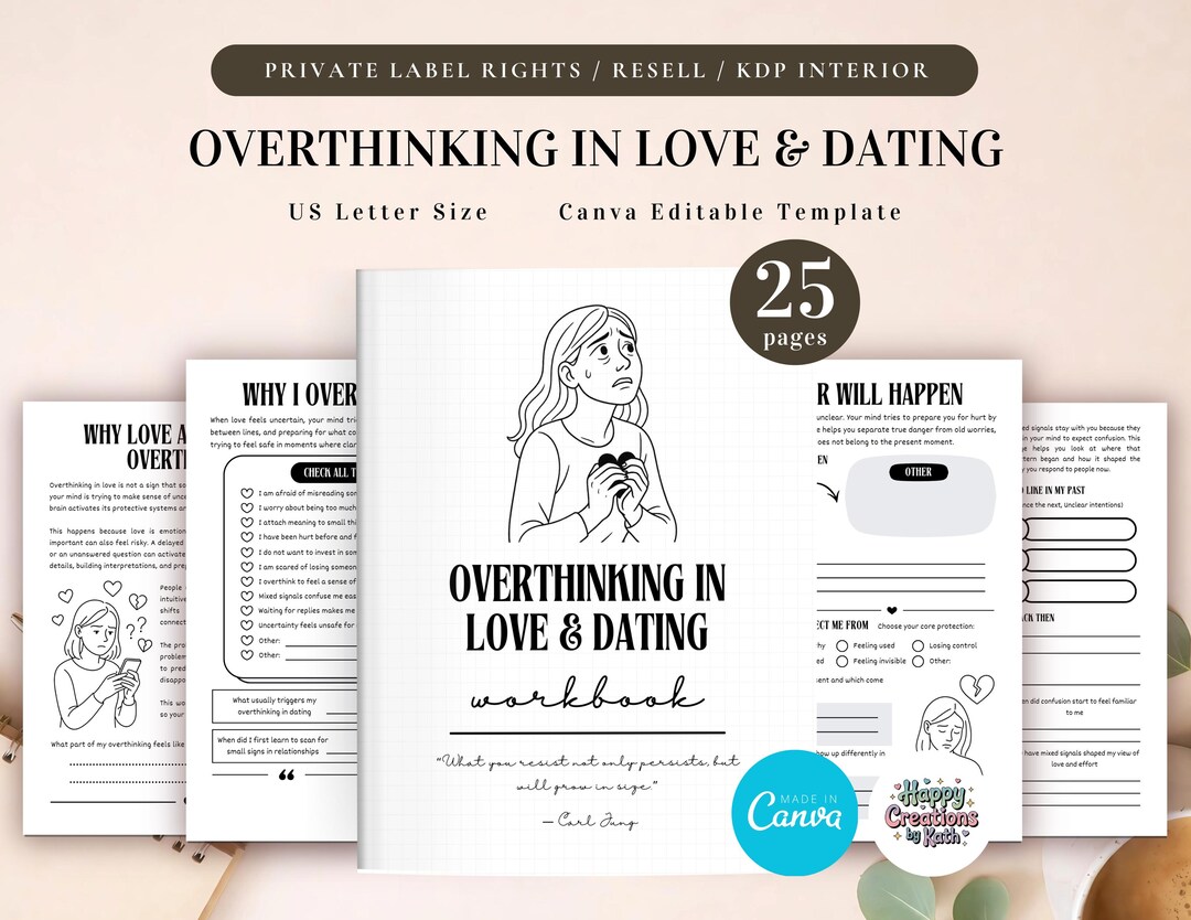 PLR Overthinking in Love and Dating Workbook for Commercial Use ...