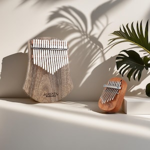 Gecko 17-Key B Tone & Gecko Mini 8-Key Kalimba C Tone Duo Set |Thumb Piano Gift Duo | Camphor | Mahogany|Music Gift Set