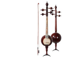 Handgemaakt Oezbeeks Ghijak-muziekinstrument | Traditioneel 4-snarig instrument met lange hals uit Midden-Azië