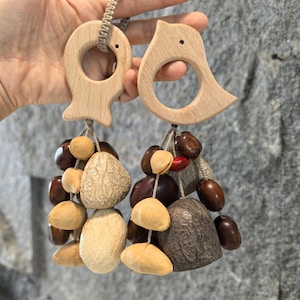 Natural Handcrafted Mixed Seed Rattle|Sound Healing|Yoga|Meditation Nut Shell Shaker|Custom Engraving Available| Bag Charm |Car Decoration
