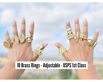 GIFTS FOR HER, Brass Rings, Brass Rings For Women, Brass Rings For Jewelry, Brass Rings African, Raw Brass Rings, Gifts For Women, Rings