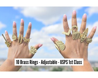 Brass Rings African, Brass Rings For Women, Brass Rings For Jewelry, Handmade Rings, Gifts For Women, Boho Jewelry, Boho Earrings Jewelry