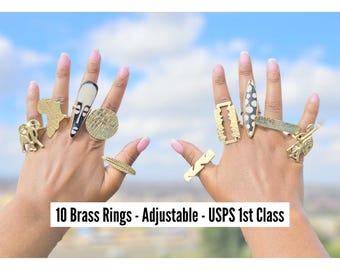 Brass Rings For Women, Brass Rings For Jewelry, Handmade Rings, Gifts For Women, Brass Rings African, African Jewelry Set, Brass Rings