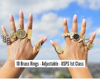 GIFTS FOR WOMEN, Brass Rings, Brass Rings For Women, Brass Rings For Jewelry, Handmade Rings, Brass Rings African, Raw Brass Rings, Rings
