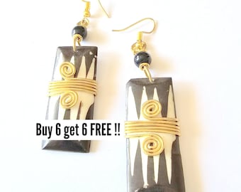 400 Kenya Earrings, Tribal Earring, Masai Earring, African Earring, African Jewelry For Women, Hone Earring, Bone Earring, Kenya Jewelry