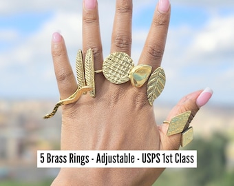 SOLID Brass Rings, Brass Rings African, Brass Rings For Jewelry, Handmade Rings, Brass Rings For Women, Raw Brass Rings, African Jewelry