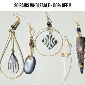 GIFTS FOR HER, Boho Earrings, Earrings For Women, Brass Earrings, Bone Earrings, African Earrings, African Jewelry, Boho Jewelry, Gift