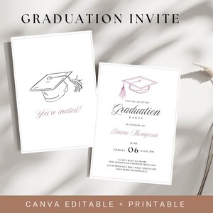 Graduation Party Invitation Template | Editable Graduation Announcement | Downloadable Grad Invite | Class of 2025 Invitation