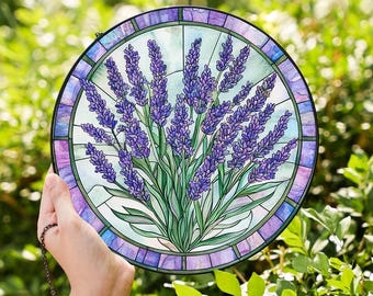 Acchiappasole in vetro colorato con fiori di violetta, decorazione per finestra con fiori di violetta, regalo per la festa della mamma o della nonna, decorazione per interni ed esterni.
