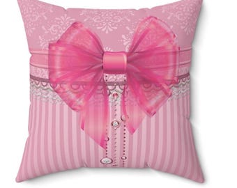 Pink Bow Pillow
