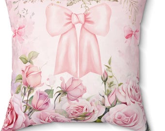 Pink Bow Pillow