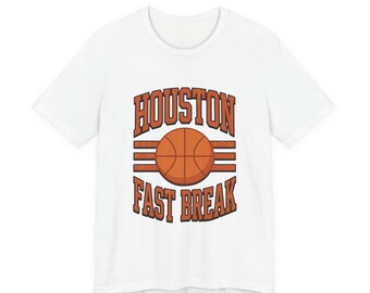 Houston Fast Break Tee | Texas Basketball Pride, Western Hoop Typography