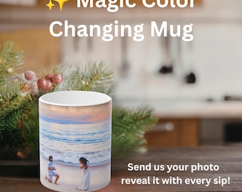 Beach Proposal Photo Mug | Sunset Ocean Engagement Scene