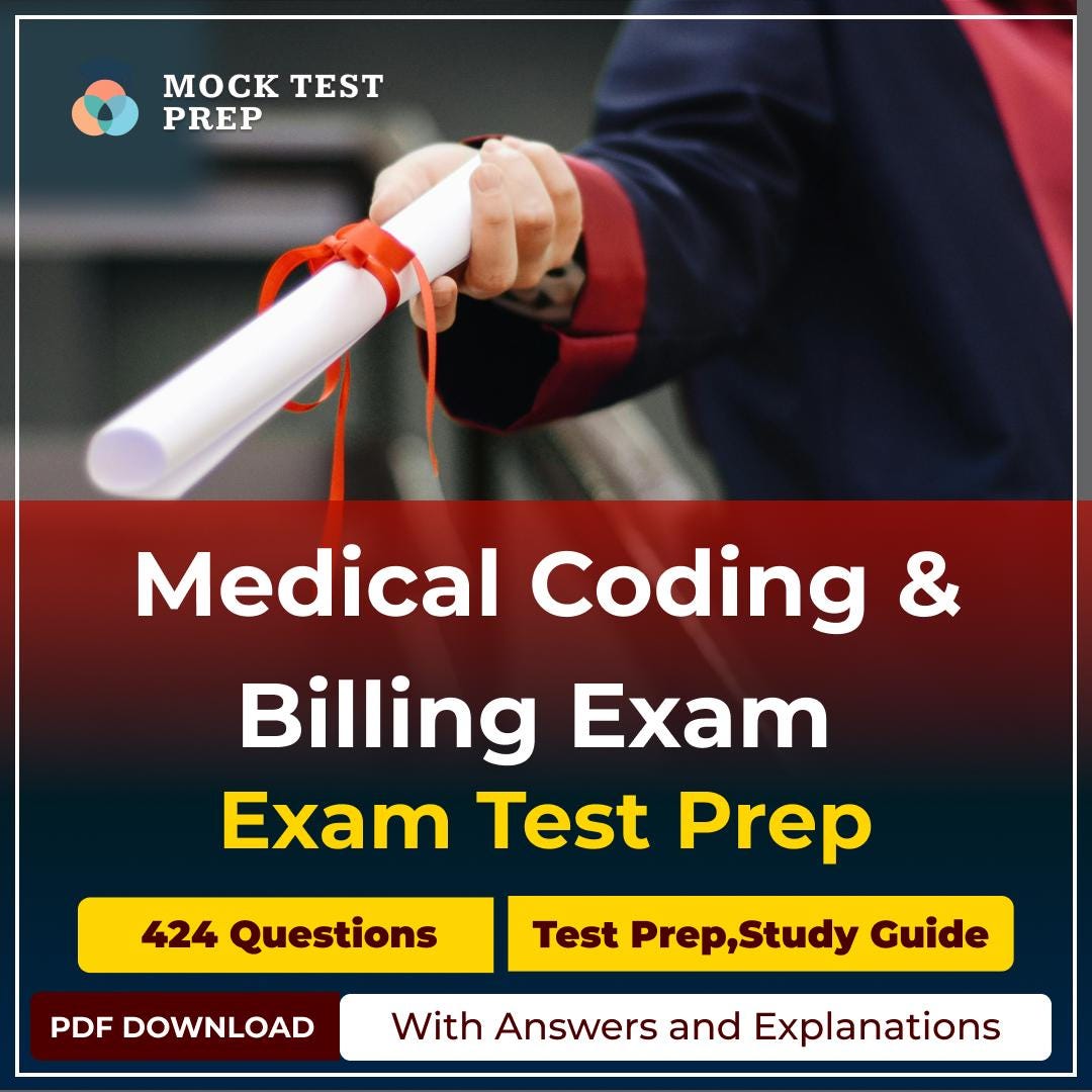 Medical Coding &amp; Billing Certification (MCBC) Exam Test Pep: Study Guide - Practice Questions - Etsy
