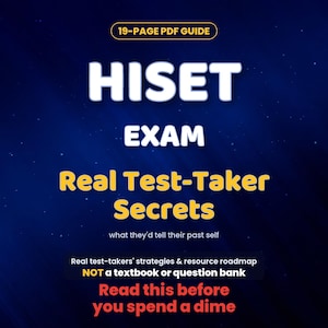 Förberedelseplan för HiSET-provet | Vad man ska studera, tips om testfrågor, tips för att klara det | Anteckningar för riktiga testtagare | Strategistudieguide PDF