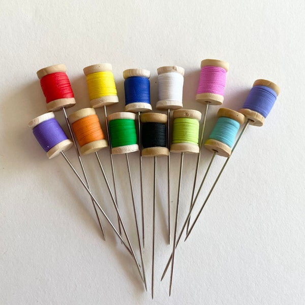 3 Polymer Clay Thread Spools Counting Pins