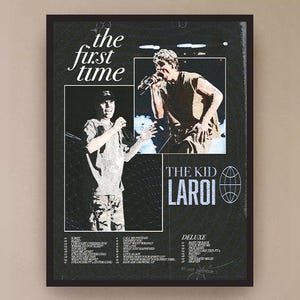 Pôster do álbum "The First Time" de Kid LAROI – Arte de parede estética para amantes e colecionadores de música | Decoração de quarto com tema de hip hop | Presente para fãs | Impressão