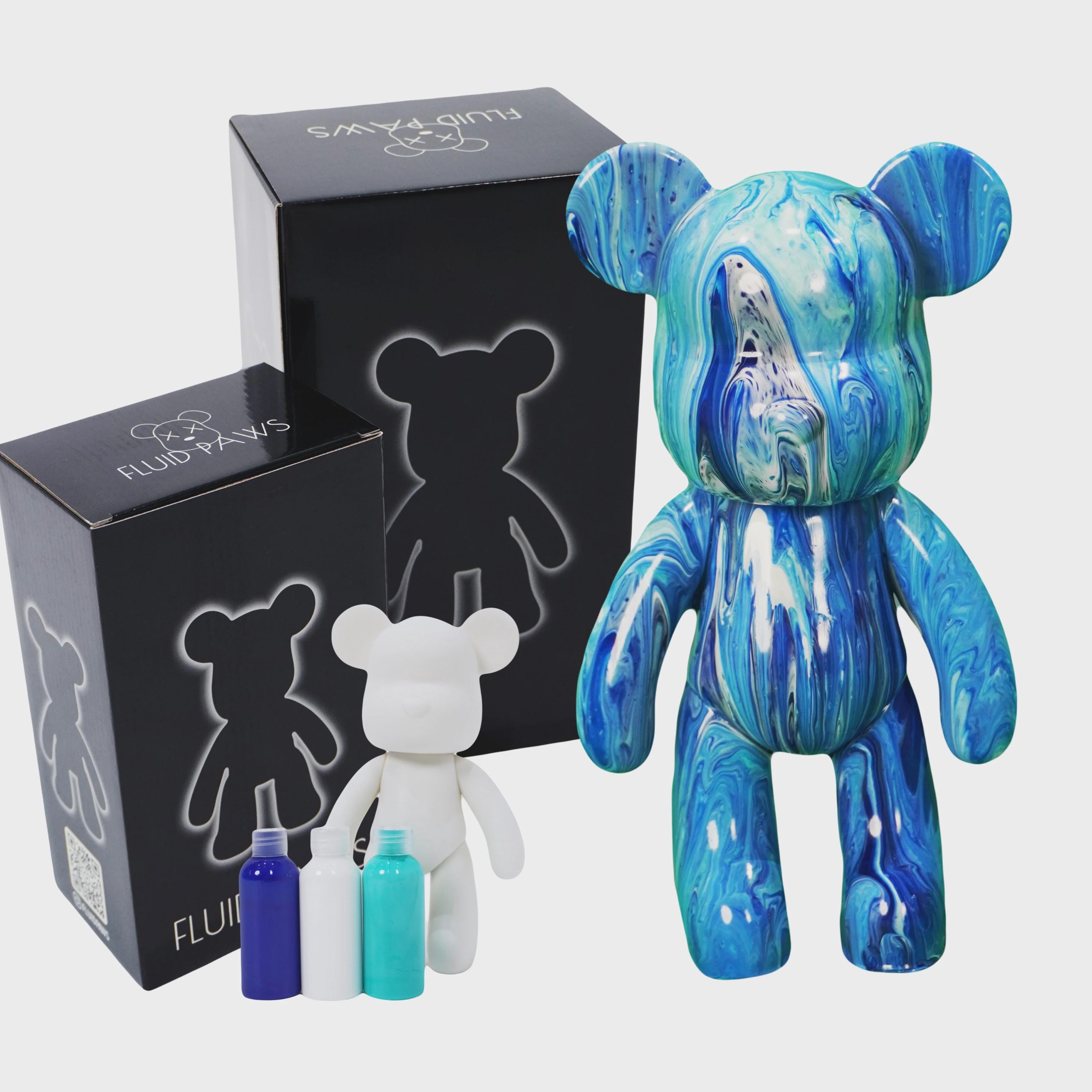 LNVBGHR 28cm/11in 400% Bearbrick, Blokken Beer Bureaubladfiguren Verzamelspeelgoed Mode standbeeld(Black