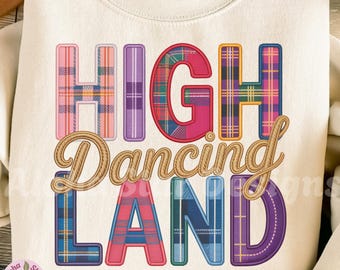 Highland Dancing Design: Scottish Tartan Embroidery Style (Digital Download, PNG, JPG)