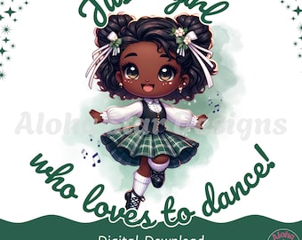 Highland Dancing Girl PNG: Scottish Sublimation Design (Digital Download