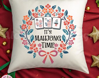 Mahjong Wreath Design: Christmas style, It's Mahjong tile (Digital Download, PNG, JPG)