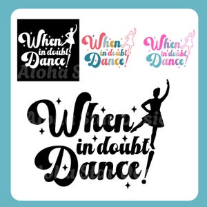 Highland Dance Digital Illustration, “When in Doubt Dance!” Scottish Dancers Clipart for Apparel, Teacher & Dancer Gift Idea