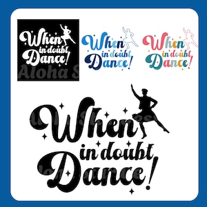 Male Highland Dance Digital Illustration, “When in Doubt Dance!” Scottish Dancers Clipart for Apparel, Teacher and Male Dancer Gift Idea