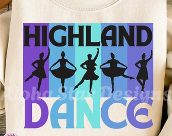 Highland Dance Design: Scottish Dancer Silhouettes (Digital Download PNG Files)