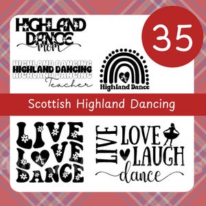 Scottish Highland Dance Digital Clipart, Male and Female Traditional Scottish Dancers Illustration for Highland Dance Teacher Gift
