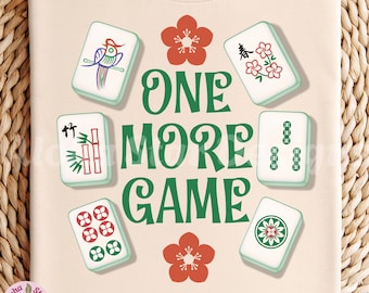 Mahjong Design: Whimsical style, Mahjong tiles, One More Game (Digital Download, PNG, JPG)