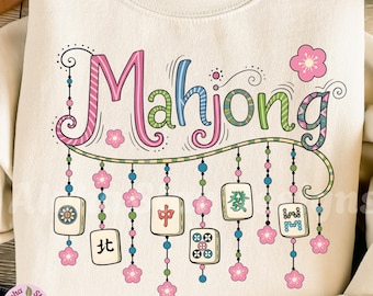 Mahjong Beaded Tiles Design: whimsical beads (Digital Download, PNG, JPG)