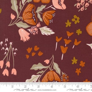 Folk & Lore Quilting Fabric by Fancy That Design House from Moda 455600 16 Burgundy