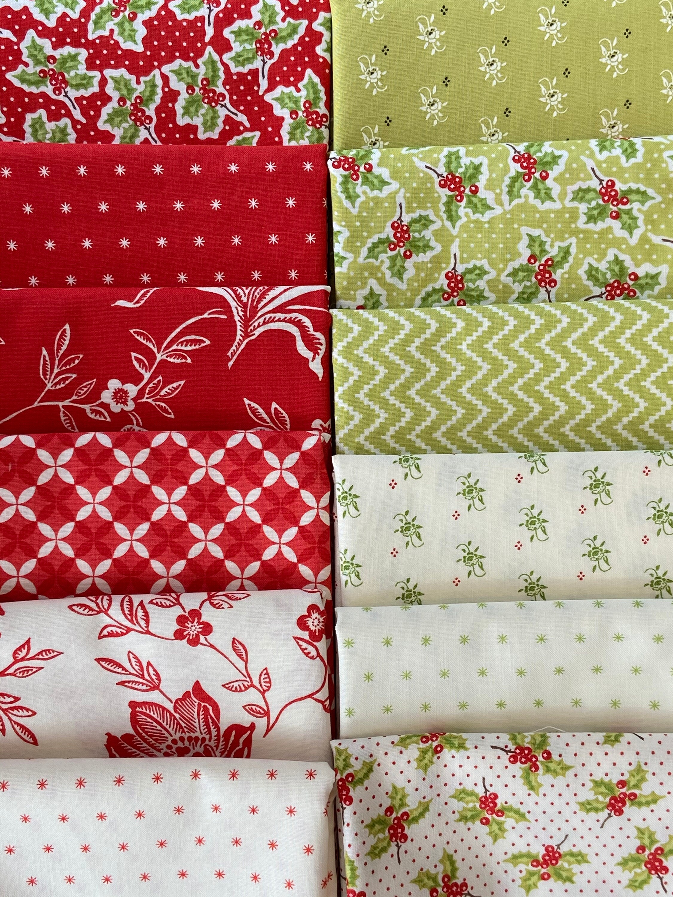 Christmas Figs Fabric Bundle with Figtree Fabric from Moda Etsy