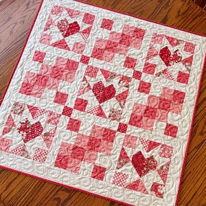 Handmade Quilted Good Hearted Wall Hanging/Table Topper
