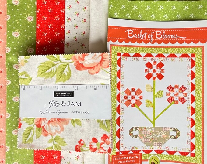 Basket of Blooms Quilt Kit With Jelly & Jam Fabric by Fig Tree - Etsy
