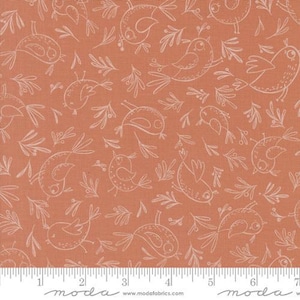 Chirp Quilting Fabric by Elena Amo from Moda 39034 14 Clay