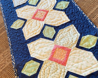 Handmade Quilted Blossom Table Runner