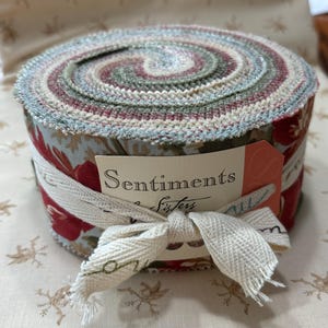 Sentiments Jelly Roll Rare Find out of Print Moda Quilting Fabric by 3 Sisters