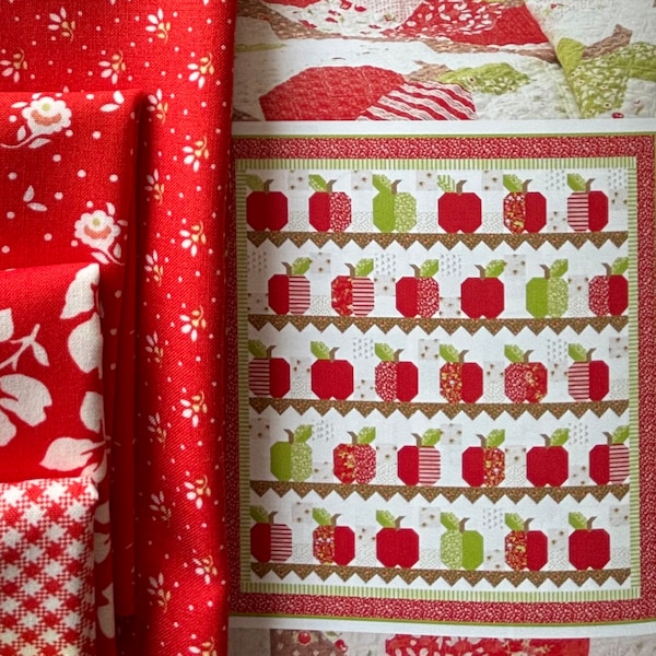 Candy Apples Quilt Kit with Jelly &Jam Fabric by Fig Tree