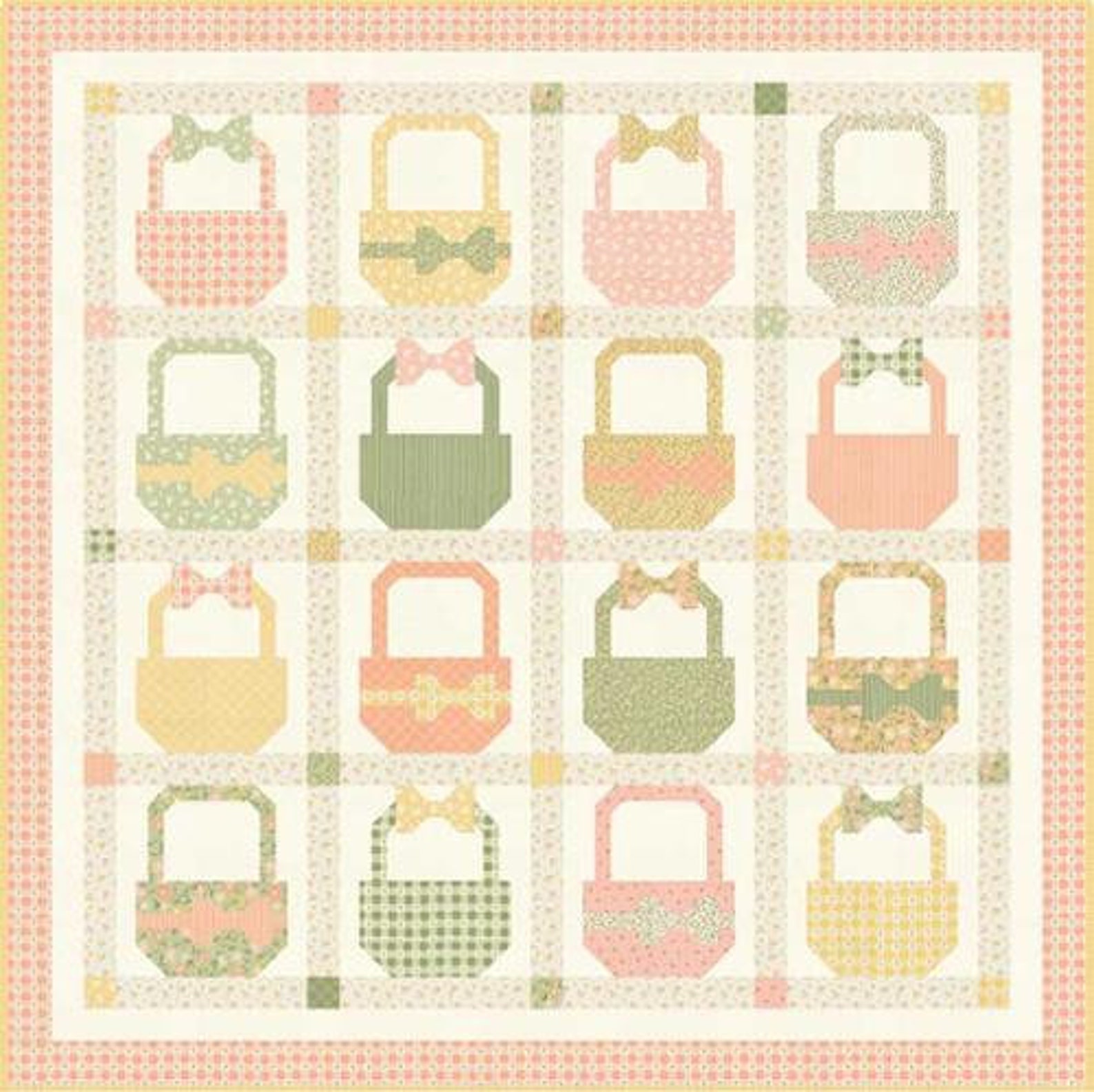 Baskets & Bows Quilt Pattern by My Sew Quilty Life - Etsy