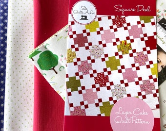 Square Deal Quilt Kit with Sunday Picnic Fabric from Moda