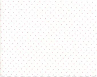 Essential Dot from Moda - Baby Pink on White