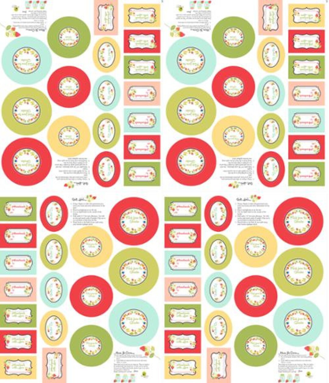 Jelly & Jam Fabric by Fig Tree From Moda - 20499 11 Multi Panel - Etsy