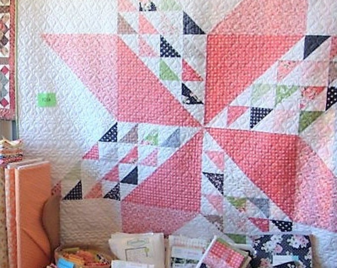 Sugar Cookie Quilt Kit With Olives Flower Market Fabric by Etsy